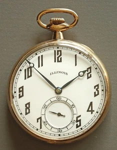 Illinois 12 Size Time King Grade 406 19 Jewel Pocket Watch 4114251 - Picture 1 of 7