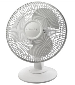 Lasko 12'' Oscillating Table Fan 3 Speeds Small Portable Fan for Home Office - Picture 1 of 10