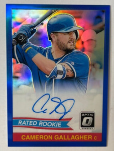 Cameron Gallagher 2018 Panini Donruss Optic Rated Rookie Retro 1984 Royals /35