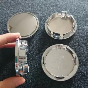 4Pcs 65mm Chrome ABS Plastic Car Wheel Center Rim Hub Cover Caps Blank Silver - Picture 1 of 12