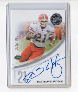 DeSHAWN WYNN 2007 PRESS PASS FOOTBALL SILVER PARALLEL AUTOGRAPHED ROOKIE-#'D/180 - Picture 1 of 22