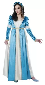 Juliet Blue Cream Dress Mesh Story Book Fairy Tales Costume Adult Women Size M - Picture 1 of 4