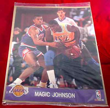 1990-91 Hoops Action Photos - 8x10 Factory Sealed - Magic Johnson
