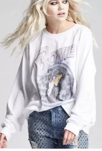 Recycled Karma David Bowie Station To Station Oversized S Sweatshirt NEW - Picture 1 of 4