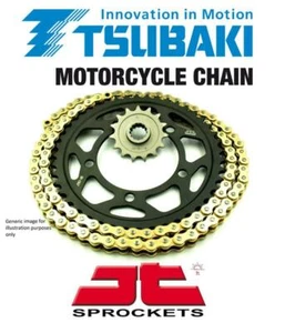 Suzuki DR250 / S 90-93 Tsubaki MXC Gold Non O-Ring Chain & JT Sprocket Kit - Picture 1 of 4