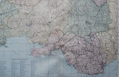 1906 Glamorgan, Carmarthenshire & Brecknock Large antique map. 119 years old. - Image 1 of 4