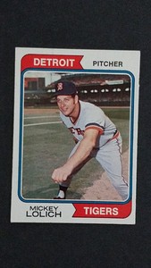 1974 TOPPS BASEBALL #9 MICKEY LOLICH TIGERS EXMT++