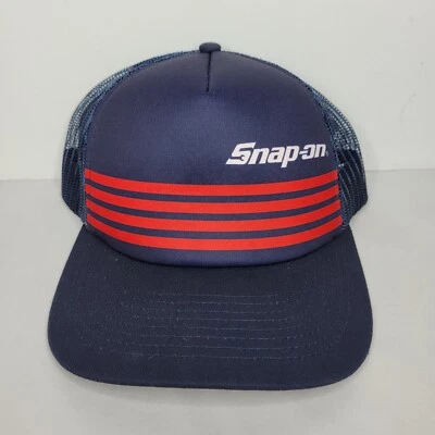 New -Original (Licensed) SNAP-ON Adjustable Hat Navy, Red,White Mesh Trucker USA Foto 1 de 4