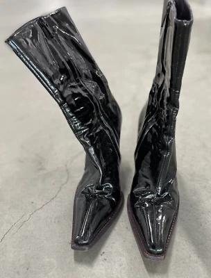 Botas de charol negras vintage años 90 Enrico Antinori - 39 Foto 1 de 4