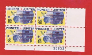 #1556 MNH OG plate block of 4 Pioneer 10 Free S/H - Picture 1 of 1