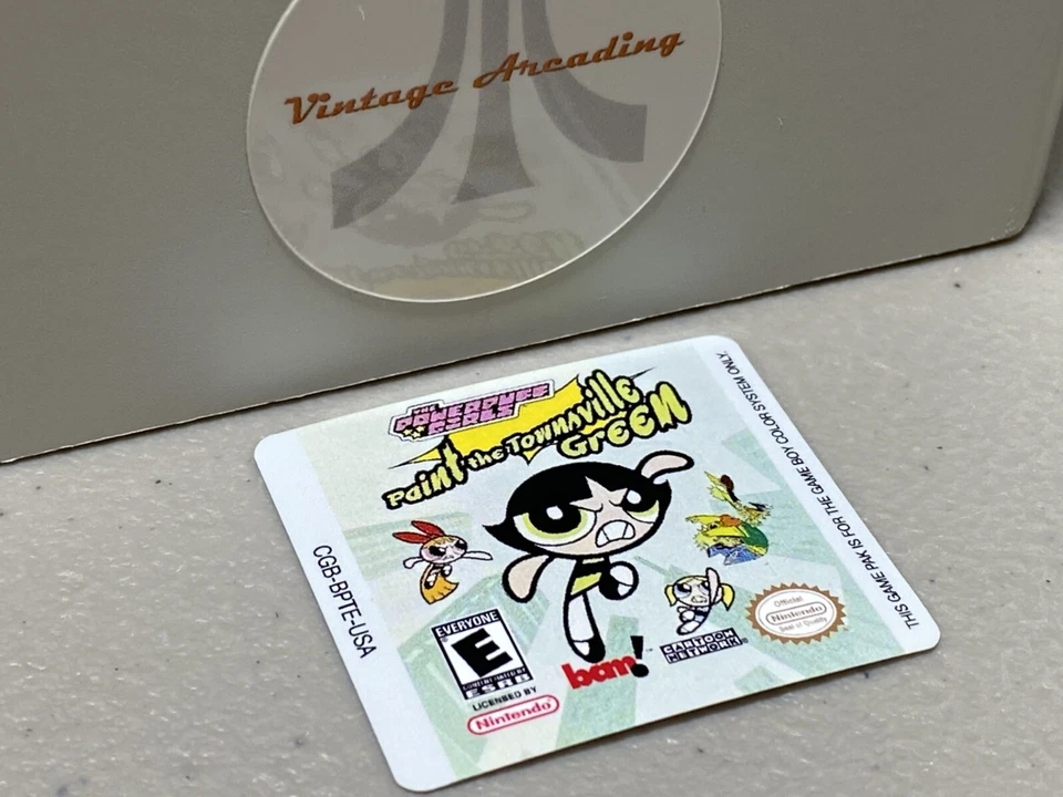 The Powerpuff Girls Paint the Townville Green (Nintendo Game Boy) Label - Image 1 of 1