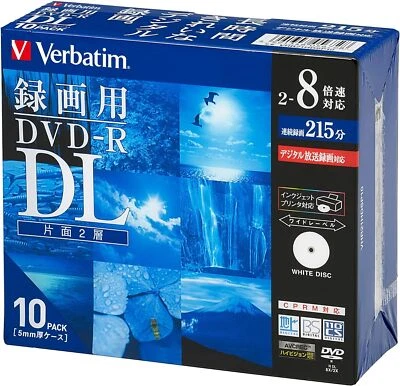 New Mitsubishi Chemical Media DVD-R DL VHR21HDSP10 Verbatim 1 times recordi. - Image 1 of 4
