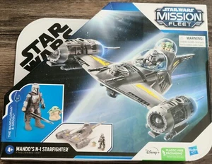 NEW STAR WARS Mission Fleet Mando's N1 Starfighter Grogu & Mandalorian Figure - Picture 1 of 3