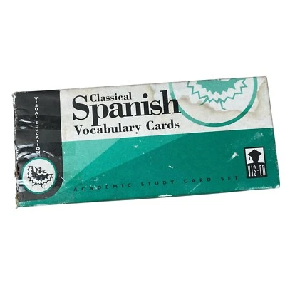 VTG Vis-Ed Spanish Bilingual English Vocabulary Cards Classical 1000 Flash Cards - Image 1 of 4