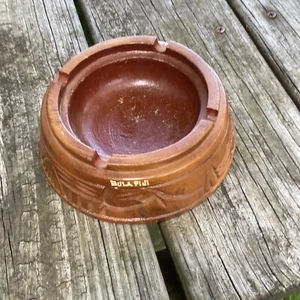 Handcrafted Vintage Fiji Ashtray Wood 1970s-1980s 6x6 - Picture 1 of 3