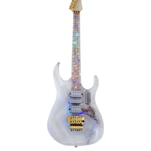 Chitarra Elettrica Acrilica Colorata Luce LED Ponte Tremolo V2 Tastiera Acrilica - Foto 1 di 14