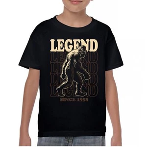 Bigfoot Legend Since 1958 Youth T-shirt Funny Vintage Classic Sasquatch Kids - Picture 1 of 29