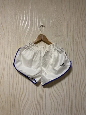 Años 80 Años 90 ADIDAS Vintage Pantalones Cortos Fútbol Correr Talla 5 (S) HOMBRE BLANCO Foto 1 de 4