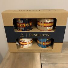 New Pendleton - Chief Joseph Collectible Mug Set - 4 Mugs 12 oz Aztec New In Box