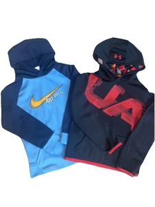 Under Armour & Nike Lot of 2 Boys Size 7 Sweatshirts - Picture 1 of 7
