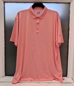 MENS CALLAWAY OPTI DRY POLO SHIRT SIZE XL, White With Coral Stripes - Picture 1 of 14