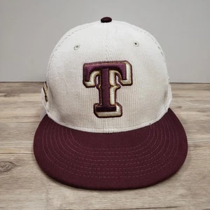 Cappello Berretto Texas Rangers Fitted Uomo 8 Marrone MLB Baseball Finale Stagione Nuova Era - Foto 1 di 10