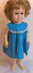 Vintage Handmade Blue & Polka Dots Dress 1960s, made for Chatty Cathy 20" Doll - Picture 1 of 22