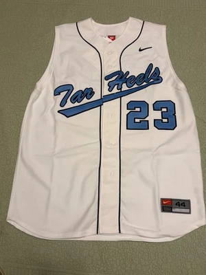 Camiseta deportiva de béisbol Nike Carolina Tar Heels botón sin mangas 23 para hombre 44 NUEVA CON ETIQUETAS Foto 1 de 4