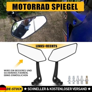 1 Paar Scharzes Motorrad Rückspiegel M8 M10 Links Und Rechts Allgemein 7/8'' - Bild 1 von 12