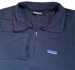 Patagonia Sweater Herren Large schwarz Fleecepullover 1/4 Zip Outdoor Polyester - Bild 1 von 7