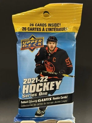 2021-22 Upper Deck Hockey Series 1 Value Fat Pack (26 Cards) Factory Sealed 🔥🔥 - Image 1 of 2