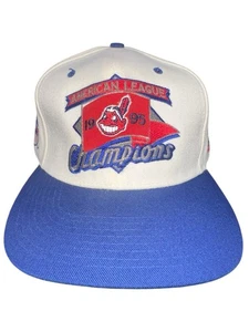 Vintage Cleveland Indians 1995 American League Champions New Era Snapback Hat - Picture 1 of 6