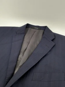 Ermenegildo Zegna Blazer 40R Navy Gestreift 100% Wolle Saks Fifth Avenue Italienisch - Bild 1 von 10