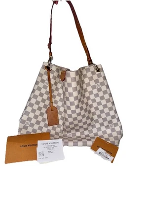 Louis Vuitton Graceful Pink Interior Shoulder Bag MM White Canvas - Image 1 of 4