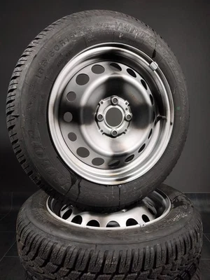 4 Winterreifen 165 65  - 185 60 R15  Smart 453 15" Stahlfelgen Winterräder - Bild 1 von 3