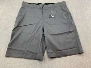 Puli Short Homme 38 Gris Stretch Tissé Sans Flex Ceinture Performance Décontracté - Photo 1/14
