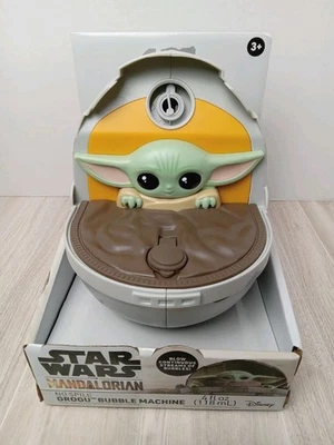 Máquina de burbujas Star Wars The Mandalorian Grogu Baby Yoda sin derrames corrientes burbuja Foto 1 de 4