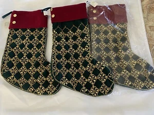 Christmas stockings - Qty 3 - New With Tags - Picture 1 of 8