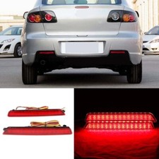 For Mazda 3 2004-2009 M3 LED Rear Bumper lights Red Lens Reflector Brake Parking