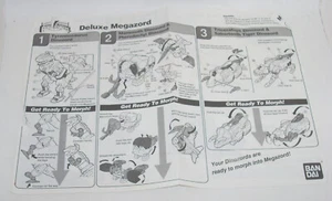 Power Rangers DELUXE MEGAZORD Instructions Sheet NUR Vintage 1993 MMPR Bandai - Bild 1 von 4