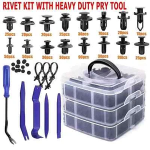 650 Auto Trim Removal Tool Kit Car Panel Door Dashboard Fastener Remover Pry Set - Picture 1 of 11