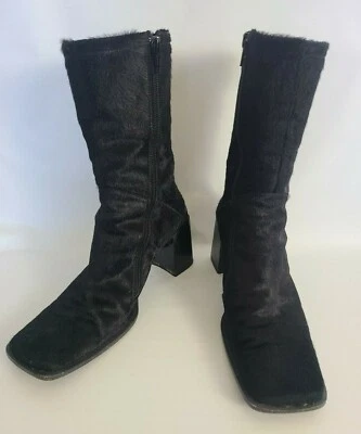 Le Silla 37 码黑色小马毛靴意大利制造 — 第 1/4 张图片