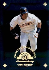 1998 Donruss Leaf 50th Anniversary Fractal Fountain #11 TONY GWYNN /3999 Padres