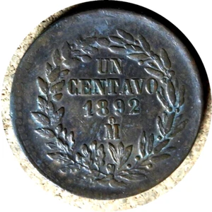 elf Mexico 1 Centavo 1892 Mo - Picture 1 of 2