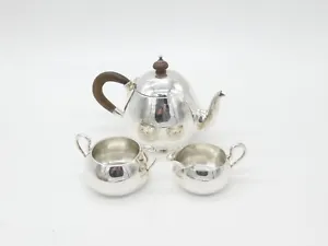 Victorian Sterling Silver Bachelors Three Piece Tea Set Antique 1872 London - Picture 1 of 9