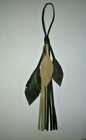 Ciondolo in pelle per borsa, Decorazione per borsa, Piume in pelle, Fatto a mano