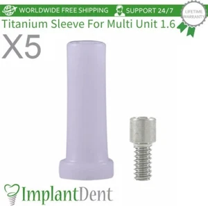 5x Dental Plastic Sleeve For Multi Unit 1.6mm Prosthetic Dentistry Tool - Picture 1 of 3