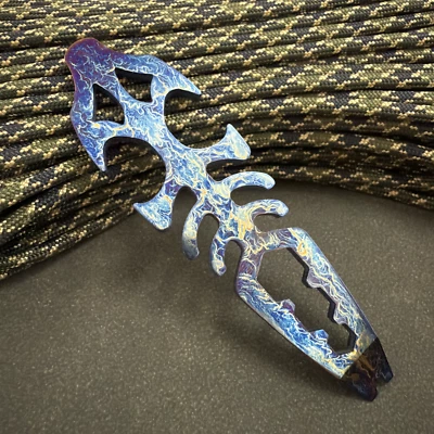 RIHE Design TC4 Titanio Hueso de Dragón EDC Abridor de Botellas Barra de Palanca Herramienta Exterior Foto 1 de 4