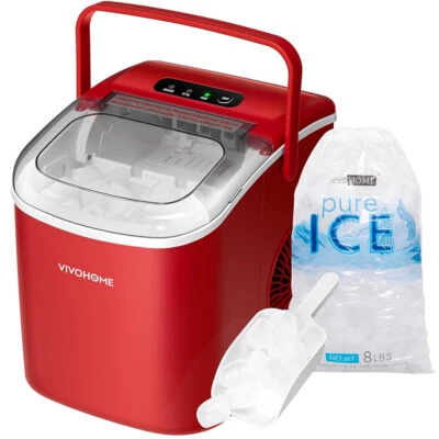 Cubitos de hielo eléctricos portátiles encimera 26 lb/día con función de autolimpieza Foto 1 de 4