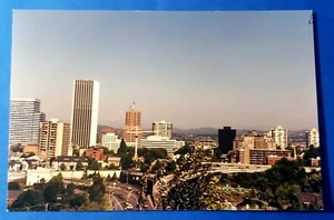 Postal Portland Oregon Skyline junio 1987 RPPC Gloria Alten - Imagen 1 de 2